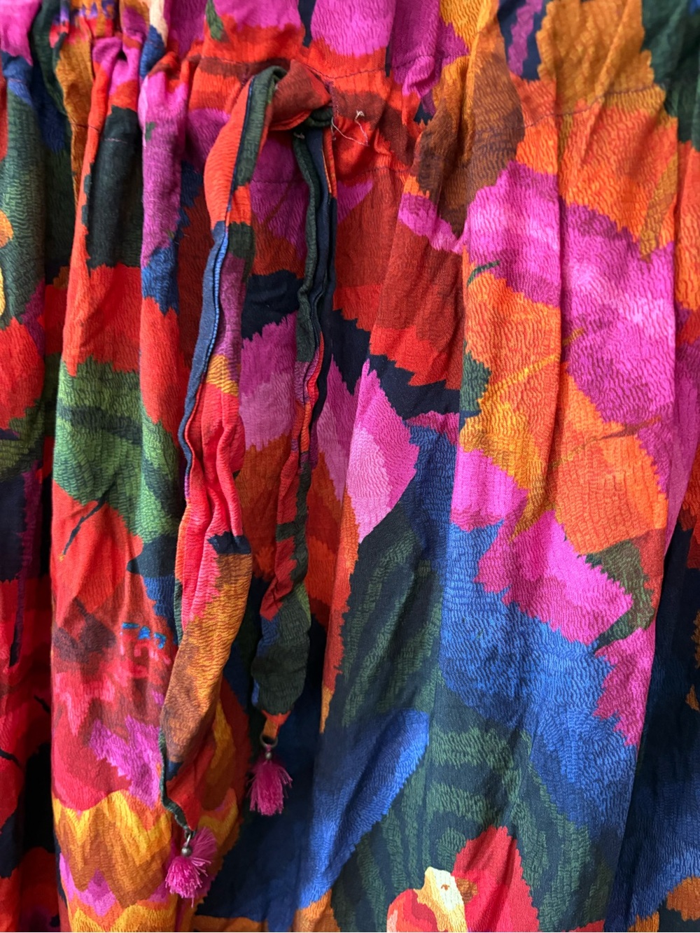 FARM Rio Vibrant Multi-Color Off-Shoulder Maxi Dress M - Picture 6 of 8